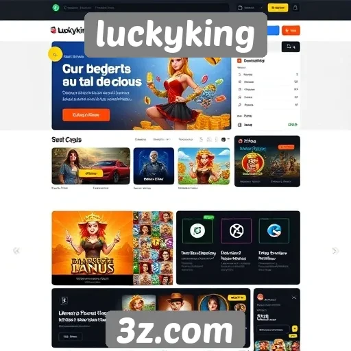 Interface e usabilidade do site luckyking