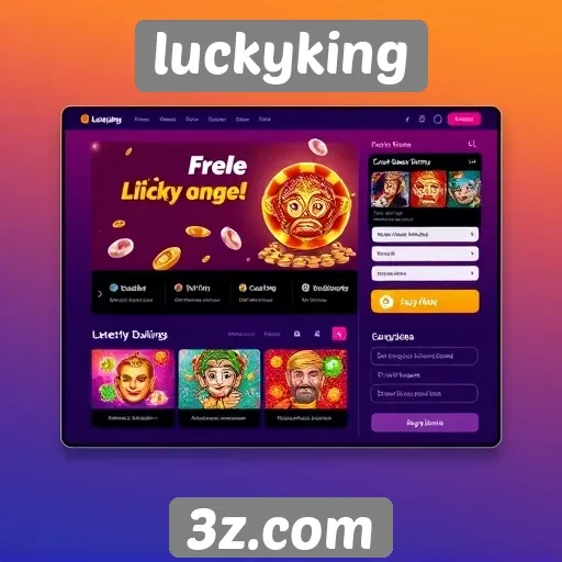 Análise da interface do usuário do site luckyking